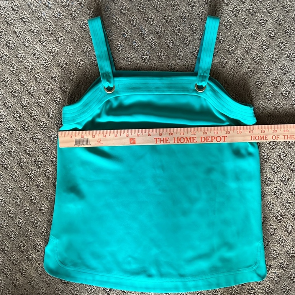 Trina Turk Green Blue Tank Blouse Sz S - Picture 8 of 9